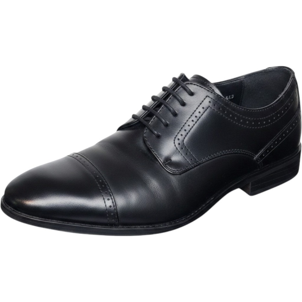 Stacy Adams Waltham Men Size 10 Black Cap Toe Oxford Leather Dress Shoes Lace Up